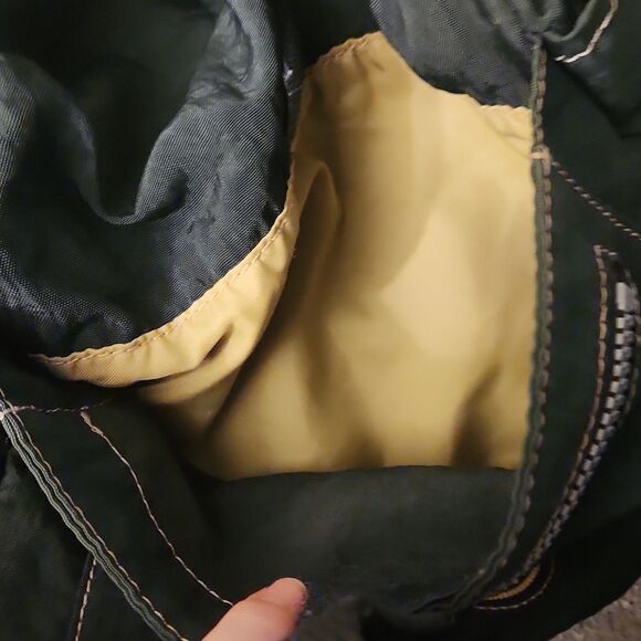 Kipling Dark Green Nylon Mini Drawstring Backpack w/ Gorilla Keychain - Picture 9 of 12